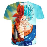 2023 NewAnime Goku พิมพ์เสื้อยืด3D การ์ตูนฤดูร้อน Breathable หลวมสบายชาย Top