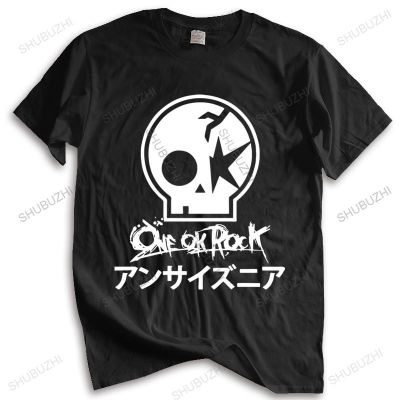 ถูกสุดๆขายดี เสื้อยืด ผ้าฝ้าย พิมพ์ลายโลโก้ One Ok Rock Japan Rock สีดํา เหมาะกับฤดูร้อน สําหรับผู้ชาย