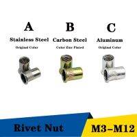 Reinforced Rivet Nut Threaded Inserts M3 M4 M5 M6 M8 M10 M12 Nut Threaded Riveter Furniture Fittings Aluminum Profile Zinc Nuts Hand Tool Parts Access