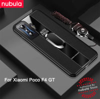 NUBULA สำหรับ Xiaomi Poco F4 GT เคสพียูเคสหนังขอบนิ่มกันกระแทกฝาหลัง Hp Poco F4 GT เคสมือถือพร้อมที่ยึดแม่เหล็กขาตั้งสายคล้องมือสำหรับ Poco F4 GT