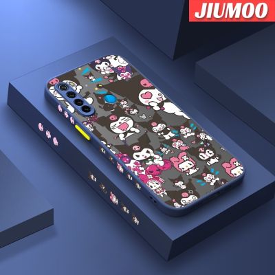 เคส JIUMOO สำหรับ Xiaomi Redmi Note 8 Note8 Pro Note 8T เคสลายการ์ตูน Sanrio Kuromi บางเฉียบเคสโทรศัพท์เนื้อแข็งด้านหลังเป็นขอบซิลิโคนนิ่มดีไซน์ใหม่เคสป้องกันเลนส์กล้องคลุมทั้งหมดกันกระแทก