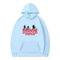 Stranger Things Stranger Things print pullover hoodie with plush jacket hoodie sweatshirt Size XS-4XL