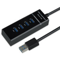 อะแดปเตอร์ USB 3.0หลายฮับ,4พอร์ตความเร็วสูงตัวแยกขยายอะแดปเตอร์แล็ปท็อปพีซีตั้งโต๊ะ