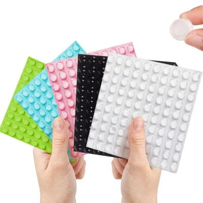 Self Adhesive Door Stopper Clear Silicone Rubber Furniture Pads Rubber Damper Buffer Cushion Cabinet Bumpers Wall Protector Home Decorative Door Stops
