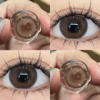 เกรด2ชิ้น/1คู่สีน้ำตาลธรรมชาติมีสีคอนแท็กเลนส์สีเครื่องสำอาง Softlens 14Mm