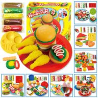 ۩ Hamburger Ice Cream Polymer Clay Tool Kit Children Kids DIY Playdough Modeling Mould Early Educational Toys Gift Random Color