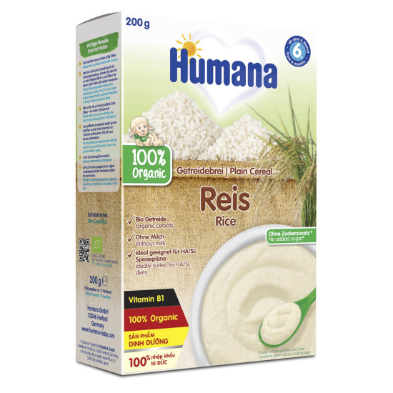 Bột ăn dặm dinh dưỡng humana lúa gạo getreidebrei reis - ảnh sản phẩm 1