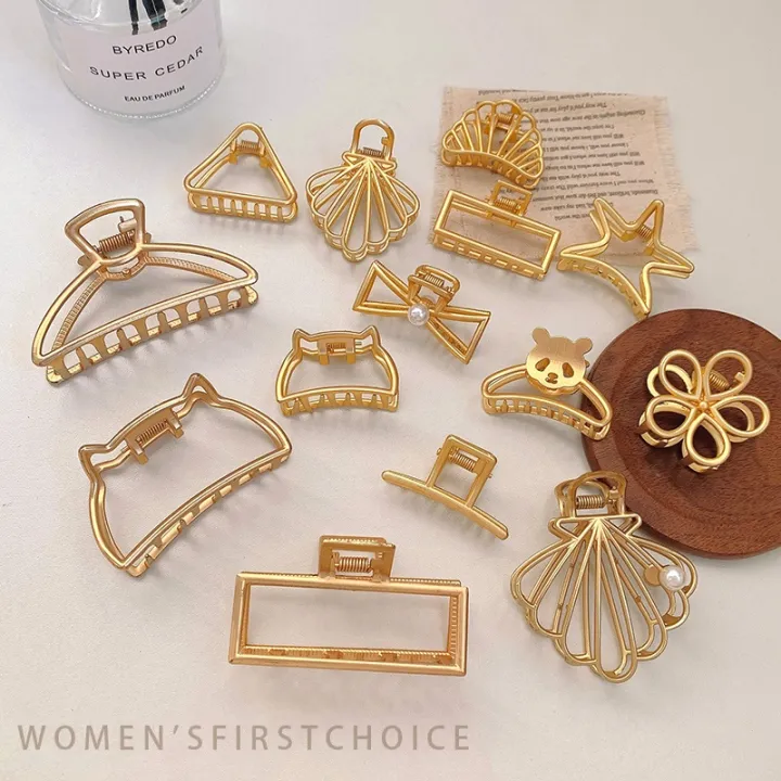 Korean Gold Metal Hair Clamp Lazada PH