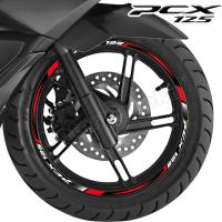 For HONDA Pcx125 Pcx160 PCX125 160 Motorcycle Wheel Sticker Reflective Rim Decals Scooter Stripe Tape Waterproof Accessiries Clamps