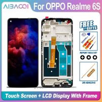 Aibaoqi หน้าจอสัมผัสใหม่เอี่ยม6.5นิ้ว + จอแสดงผล LCD + กรอบสำหรับ Realme OPPO 6S RMX2002โทรศัพท์