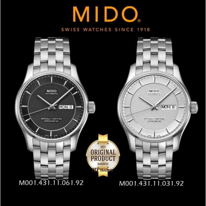 mido-belluna-automatic-chronometer-mens-watch-รุ่น-m001-431-11-061-92-grey-silver