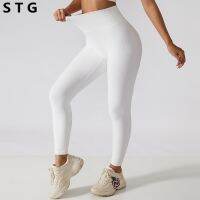 【YF】 Yoga Leggings Ribbed Sports Tights Woman Seamless Pants Tummy Control Gym Fitness Legging Push Up Workout Athletics Leggins