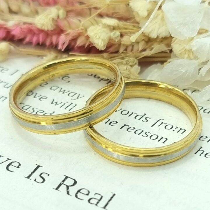 10k Gold Wedding Ring Couple Ring Free Heart Box WR55 Lazada PH
