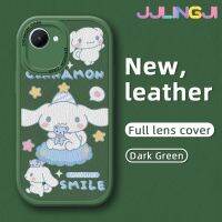 Jjlingji เคสสำหรับ Realme C30 C30s Narzo 50i Prime Case น่ารักลาย Cinnamoroll ดีไซน์ใหม่เคสใส่โทรศัพท์หนังซิลิโคนนิ่มป้องกันการตกคลุมทั้งหมดเคสมือถือกันกระแทกปกป้องเลนส์กล้อง