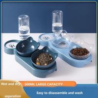 Pet Cat Bowl Automatic Feeder 500ML Cat Feeder Bowl With Dog Water Bottle Automatic Drinking Pet Bowl Cat Food Bowl Pet Waterer