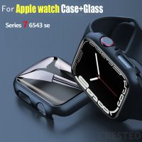 Glass Cover For Apple Watch case 45mm 41mm 44mm 40mm 42mm 38mm iWatch 8 3 6 SE Screen Protector Apple watch series 7 Accessories