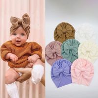 【YD】 Color Beanie for Baby Large Bow Turban Infant kids Thick Warm Outdoor Bonnet Caps Boys Hat