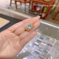 Natural Topaz Ring 925 Sterling Silver for Women Jewelry Gift Luxury Jewelry Designer Carry Certificate