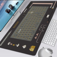 เล่นเกมแล็ปท็อปสำนักงานบิต Deskmat สีดำศิลปะแผ่นรองเมาส์บริษัทคอมพิวเตอร์ M Ousepad Gamer แป้นพิมพ์โต๊ะอุปกรณ์เล่นเกมพรม