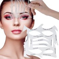 Multifunctional Eyebrow Eyeshadow Eyeliner Stencils Eye Makeup Template Stickers Card Eyeshadow Applicators Eyeliner Template