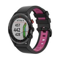 สำหรับ Garmin Approach S62 22มม. ซิลิโคนกีฬาสายนาฬิกาสองสี