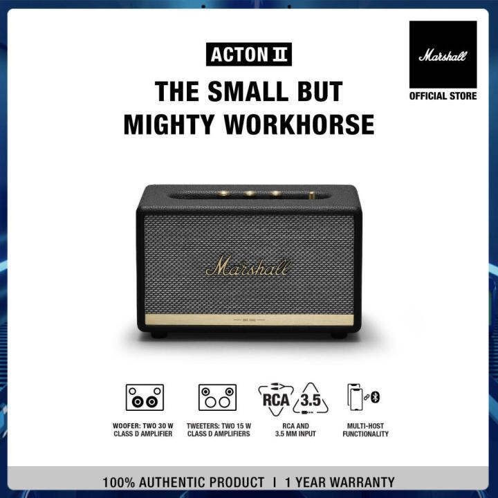 Marshall Acton II Bluetooth Speakers 1 Pair 1 Genuine Warranty for 1