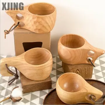 New Chinese Portable Wood Coffee Mug Rubber Wooden Tea Milk Cups Water  Drinking Mugs Drinkware Handmade Juice Lemon Teacup Gift