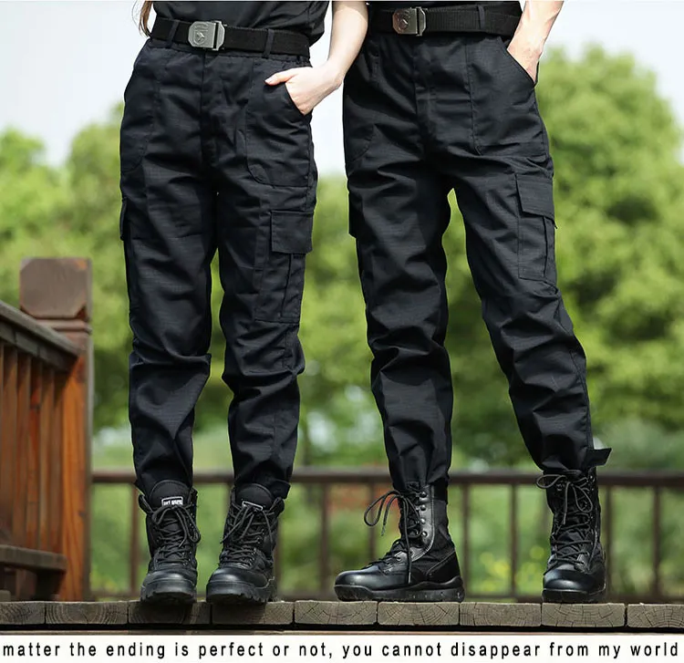 New 2021 Outdoor Cargo Overalls Commando Black Multi-pocket Labor  Protection Security Guard Field Jungle Tactical Pants - Casual Pants -  AliExpress