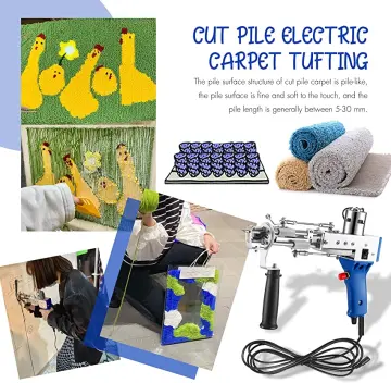 2 In 1 Tufting Gun Can Do Cut Pile And Loop Pile Electric Carpet Rug Guns,  Carpet Weaving Knitting Machine With 5-40 Stitches