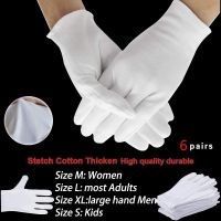 6 Pairs Handling Work Hands Protector Soft Costume Jewellery Cotton White Gloves