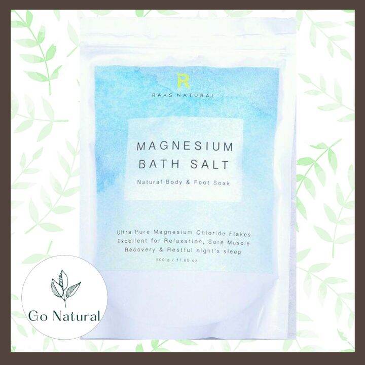 Magnesium Bath Salt Natural Body and Foot Soak Ultra Pure Magnesium