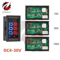 【YF】 DC 4-30V 10A 50A 100AVoltmeter Ammeter LED Digital Car Motocycle Voltage Current Power Meter Volt Detector Tester Monitor Panel