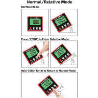 มาตรวัดวัดระดับและมุมแม่เหล็กวัดมุมอ่านง่ายพกพาได้สำหรับกลางแจ้งในบ้าน