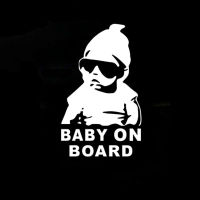 ขายดี [พร้อมสต็อก] Baby On Board สติกเกอร์เย็นด้านหลังสะท้อนแสงแว่นกันแดดเด็กสติกเกอร์รถเตือนสติ๊กเกอร์【fast】