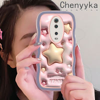 เคส Chenyyka สำหรับ Xiaomi 9T Pro Redmi K20 Pro 3D การ์ตูนดาวส่องแสงแฟชั่นลายคลื่นขอบเคสซิลิโคนนิ่มหลากสีเคสโทรศัพท์แบบใสเคสโปร่งใสกันกระแทกป้องกันเลนส์กล้อง