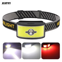 Powerfull COB Large area flooding LED Headlamp Built-in battery Type-C USB Rechargeable LED Headlight Head Flashlight Light Lamp