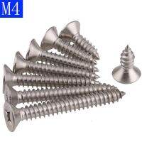 M4 304 Stainless Steel Flat Head Phillips Self Tapping Screws  Wood Screws GB 846  DIN 7982 Nails Screws  Fasteners