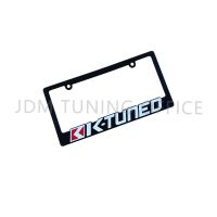 Bingkai Plat Mobil รูป K-TUNED JDM 2ชิ้น,รถแข่งสำหรับตกแต่งกรอบป้ายทะเบียนอุปกรณ์เสริมกรอบหมายเลขรถยนต์