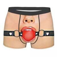 【hot】™ Gag Mouth and Tongue Underpants Cotton Panties Male Shorts Briefs