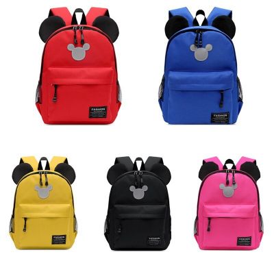 Cartoon Mickey Mouse Children Two-shoulder Bags 2-5Years Boys Girls New Style School Bags Kids Solid Canvas Cute Small Backpacks