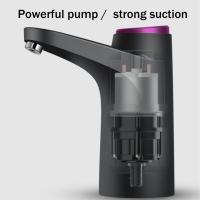 เครื่องจ่ายกระบอกน้ำไฟฟ้าแบบพกพาขวดปั๊มกระบอกน้ำสำหรับกระบอกน้ำขวดน้ำอเนกประสงค์2-5แกลลอนขวดปั๊มชาร์จ USB