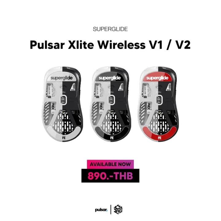 ♠เมาส์ฟีท Superglide ของ Pulsar Xlite Wireless V1 V2 Th