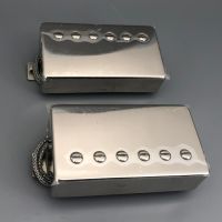 Penutup Logam Alnico 5 Pickup Gitar 2 Kabel Terlindung HH Jatan Dan Leher Humbucker Pickup