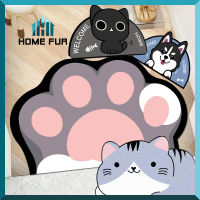 Home Fur พรมเช็ดเท้า นิ่ม ซับน้ำได้ดี วัสดุเมเมโมรี่โฟม ลายน้องหมา น้องแมว น่ารัก พรม อุปกรณ์ตกแต่งบ้าน?