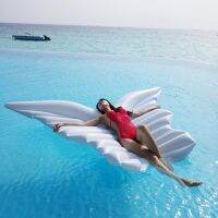 Rooxin 250Cm Angel Wings Pool Float Bed Inflatable Mattress Women Swimming Ring Swimming Circle For Adult Pool Party Toys