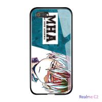 UCUC เคสโทรศัพท์เคสสำหรับ Realme c2 a1k กรณีโทรศัพท์แก้ว,คลาสสิกแฟชั่นน่ารักอะนิเมะกรณีขอบนุ่มกระจกนิรภัยปลอกกันกระแทกเคลือบเงาปก