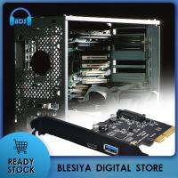 Blesiya การ์ดขยาย USB Pci-e Gen2 3.1 10 Gbps Type C 4X สำหรับคอมพิวเตอร์พีซี