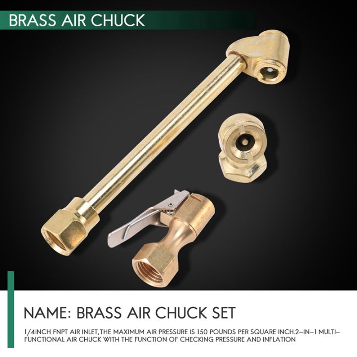 3-pack-heavy-duty-brass-air-chuck-set-1-4-inch-brass-air-chuck-for-tire-inflator-gauge-compressor-accessories