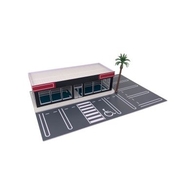 Outland Models Scenery for Model Cars Car Dealership / Car Display Showroom 1:64 S Scale