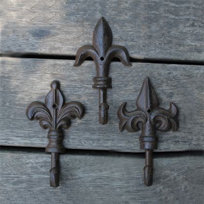 European crown series retro cast iron wrought clothes hook coat decorative wall decoration